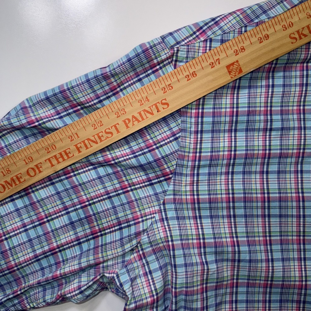 Polo Ralph Lauren Men's Large Multicolored Plaid Check Long Sleeve Shirt Cotton - Picture 9 of 10